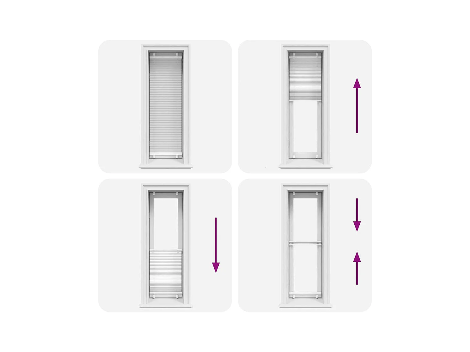 Store plissé blanc 50x100 cm largeur du tissu 49,4 cm polyester