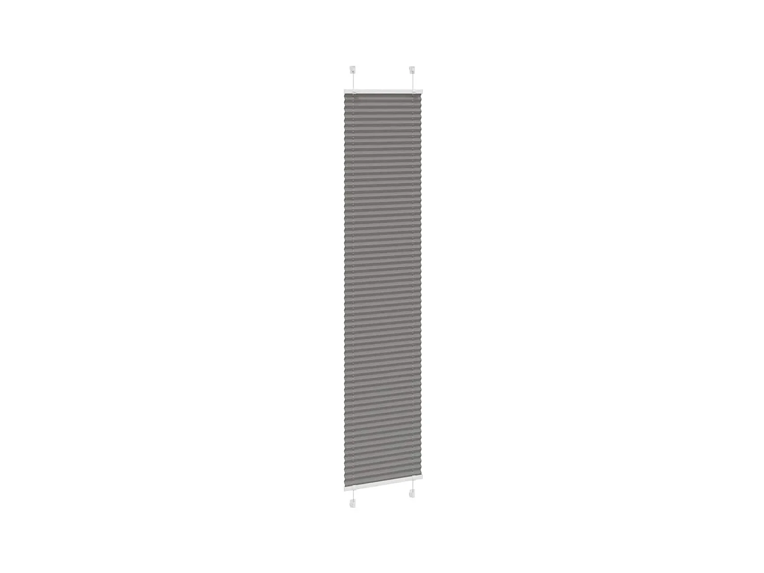 Tenda plissettata antracite 50x200 cm larghezza tessuto 49,4 cm