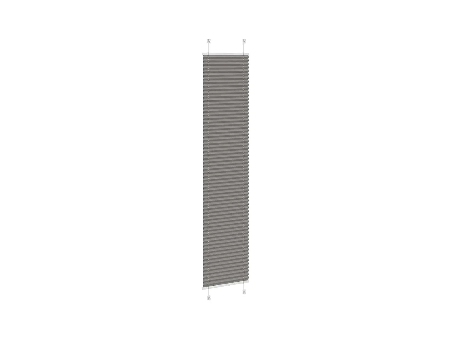 Tenda plissettata antracite 50x200 cm larghezza tessuto 49,4 cm