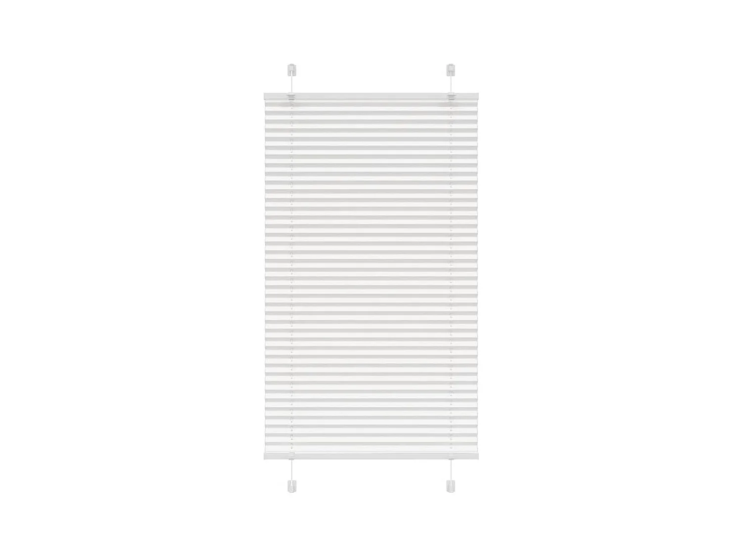 Tenda plissettata bianca 80x150 cm larghezza tessuto 79,4 cm poliestere