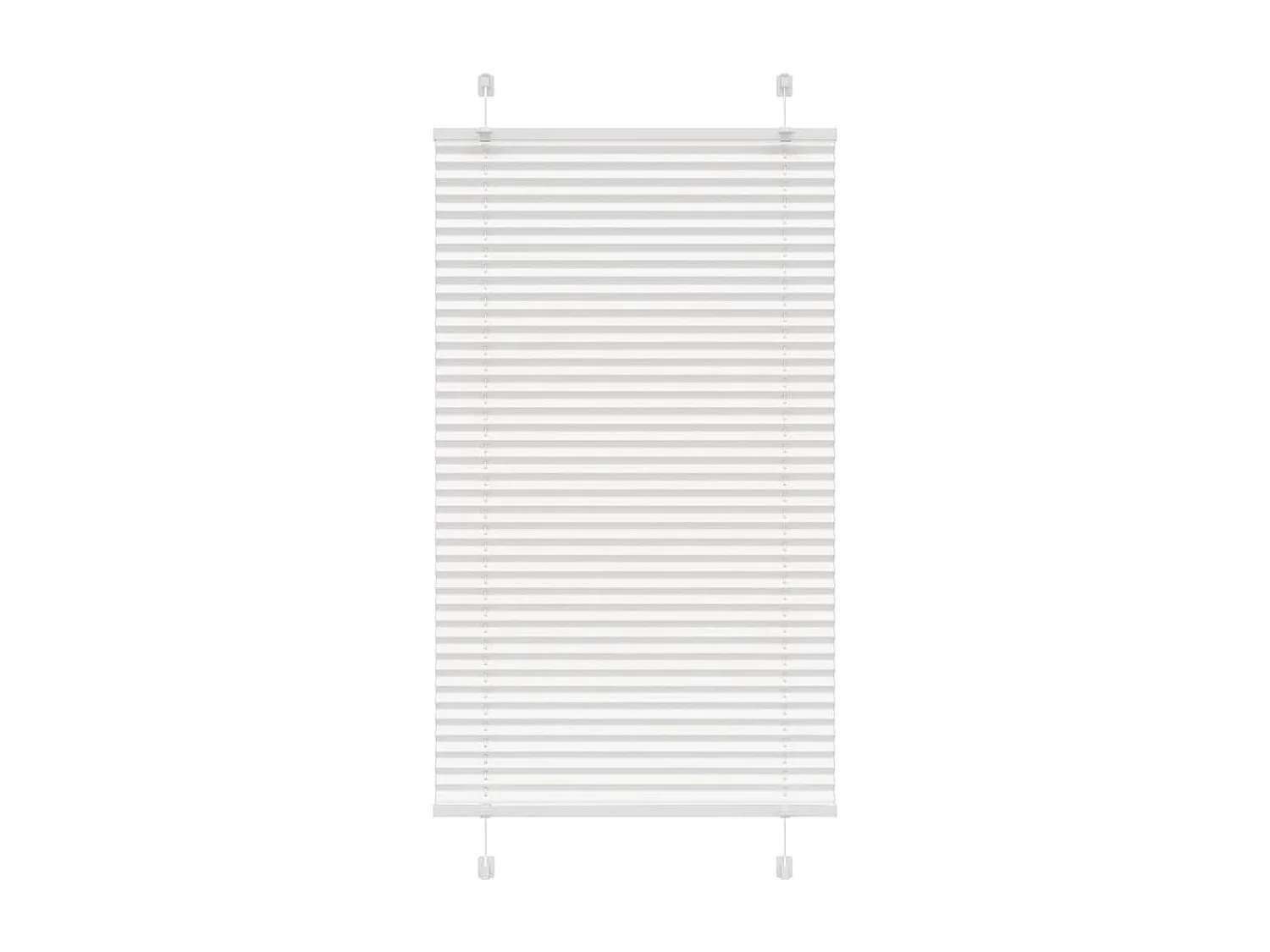 Store plissé blanc 80x150 cm largeur du tissu 79,4 cm polyester
