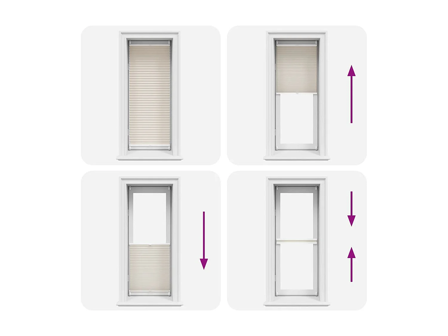 Plisségordijn 50x100 cm Crème