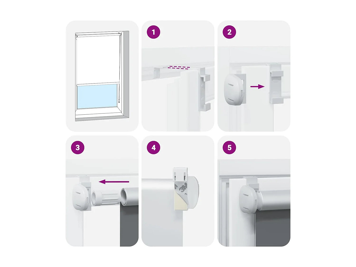 Estor enrollable opaco 160 x 230 cm blanco