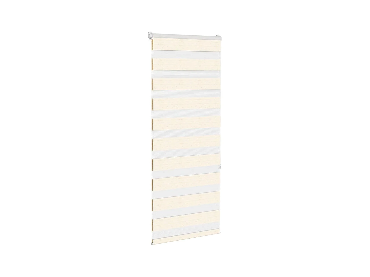 Beige gemarmerde zebragordijnstof breedte 55,9 cm polyester
