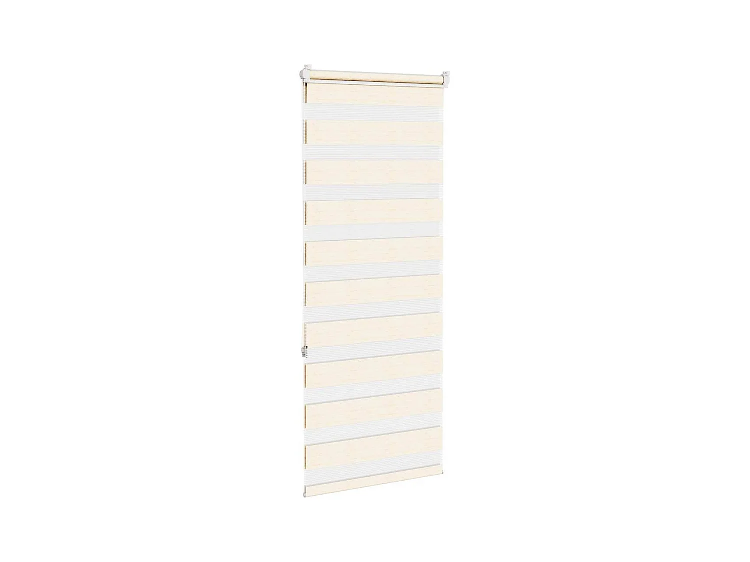 Beige gemarmerde zebragordijnstof breedte 55,9 cm polyester