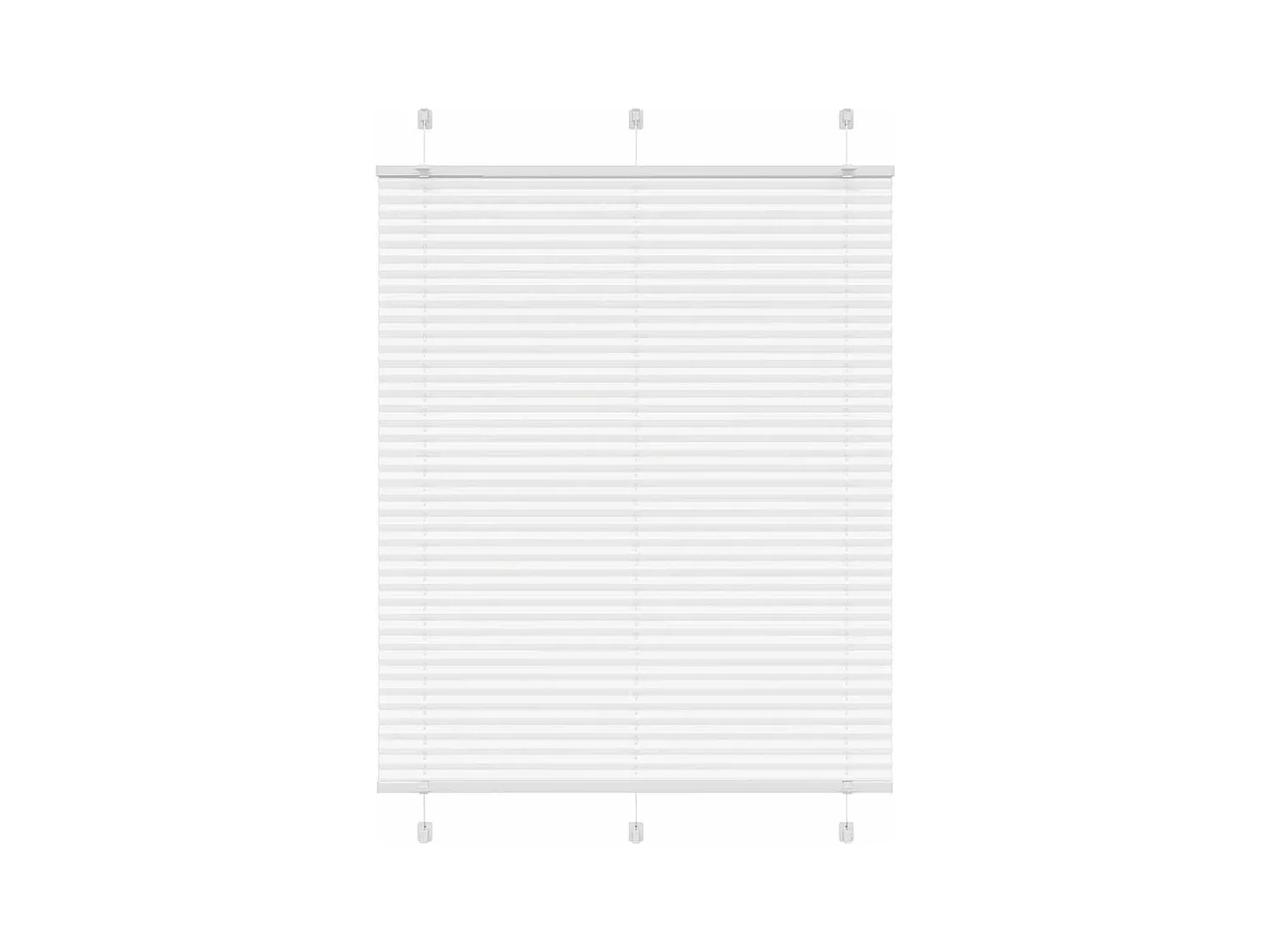 Tenda plissettata bianca 105x100cm larghezza tessuto 104,4cm poliestere