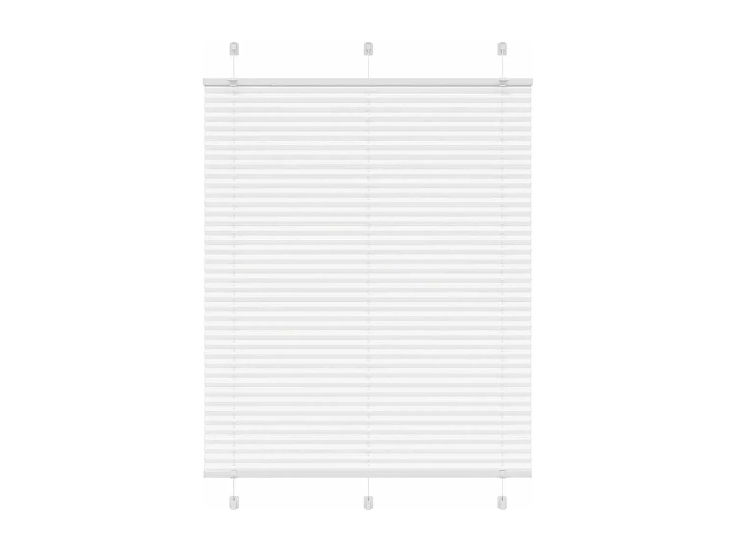 Witte plisségordijn 105x100cm stofbreedte 104,4cm polyester