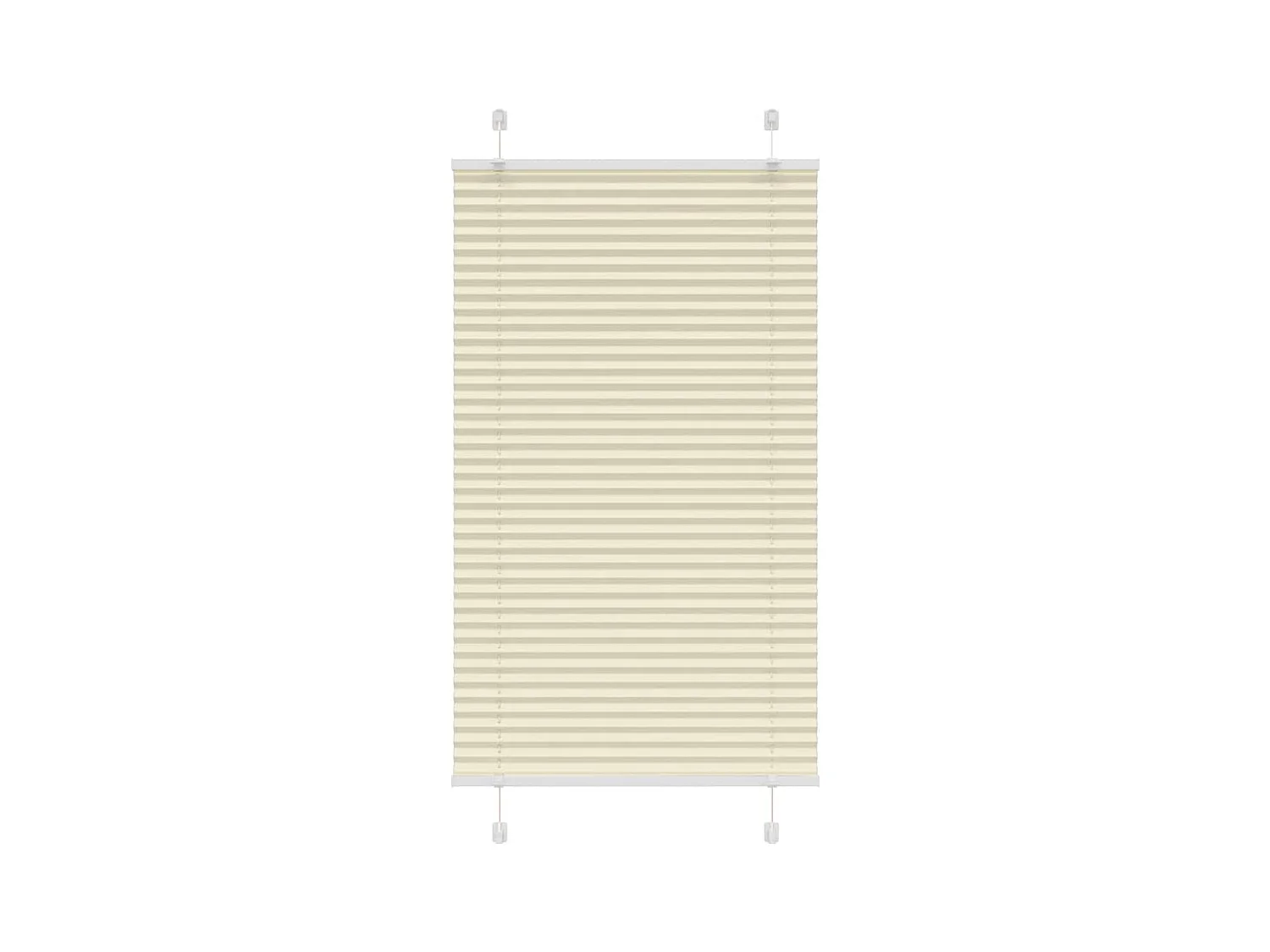 Tenda plissettata color crema 80x100 cm larghezza tessuto 79,4 cm poliestere