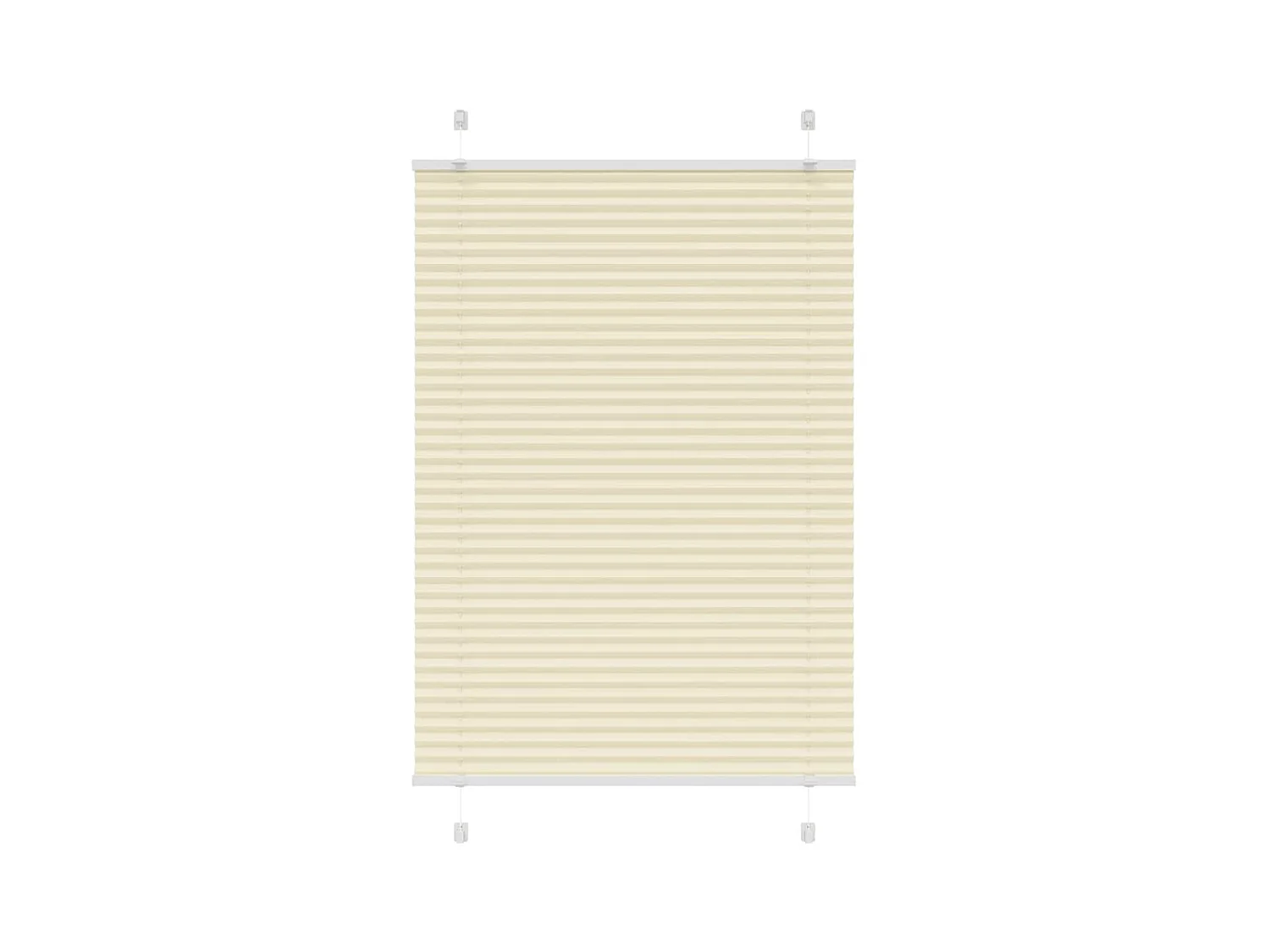 Tenda plissettata color crema 100x150 cm larghezza tessuto 99,4 cm poliestere