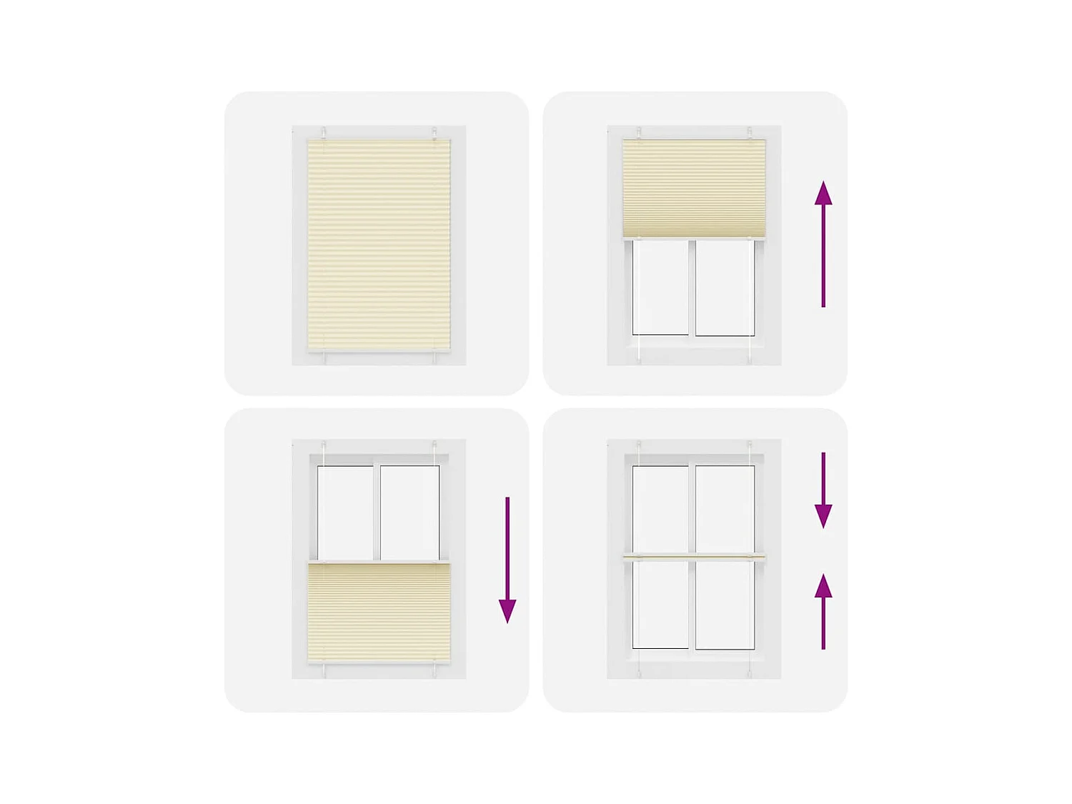 Tenda plissettata color crema 100x150 cm larghezza tessuto 99,4 cm poliestere