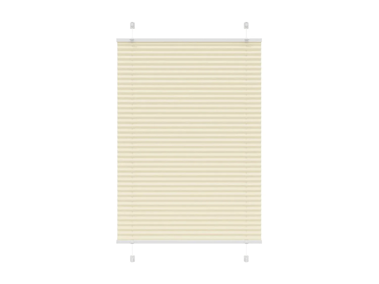 Estor plisado color crema 100x150 cm ancho tela 99,4cm poliéster