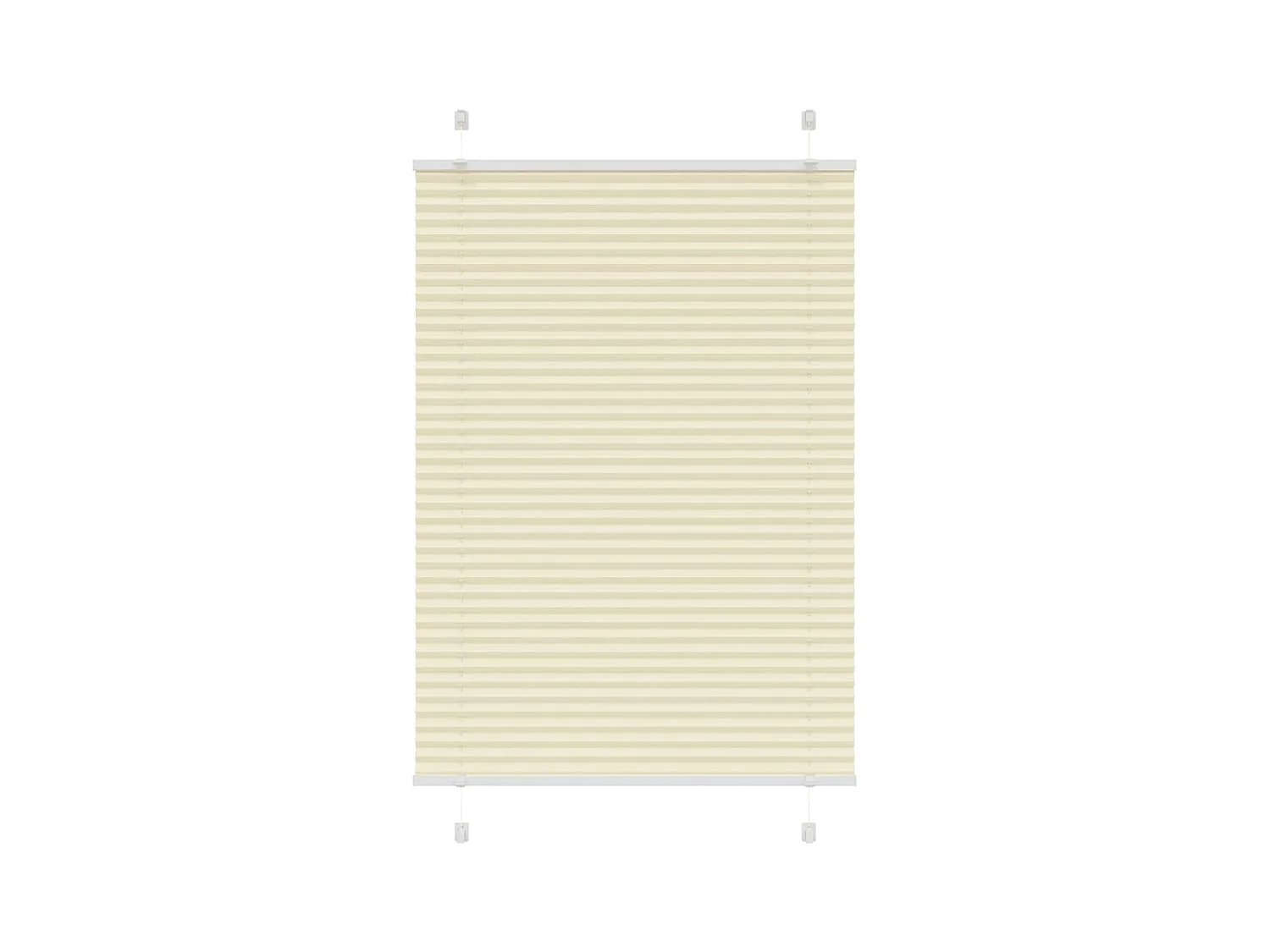 Tenda plissettata color crema 95x150 cm larghezza tessuto 94,4 cm poliestere