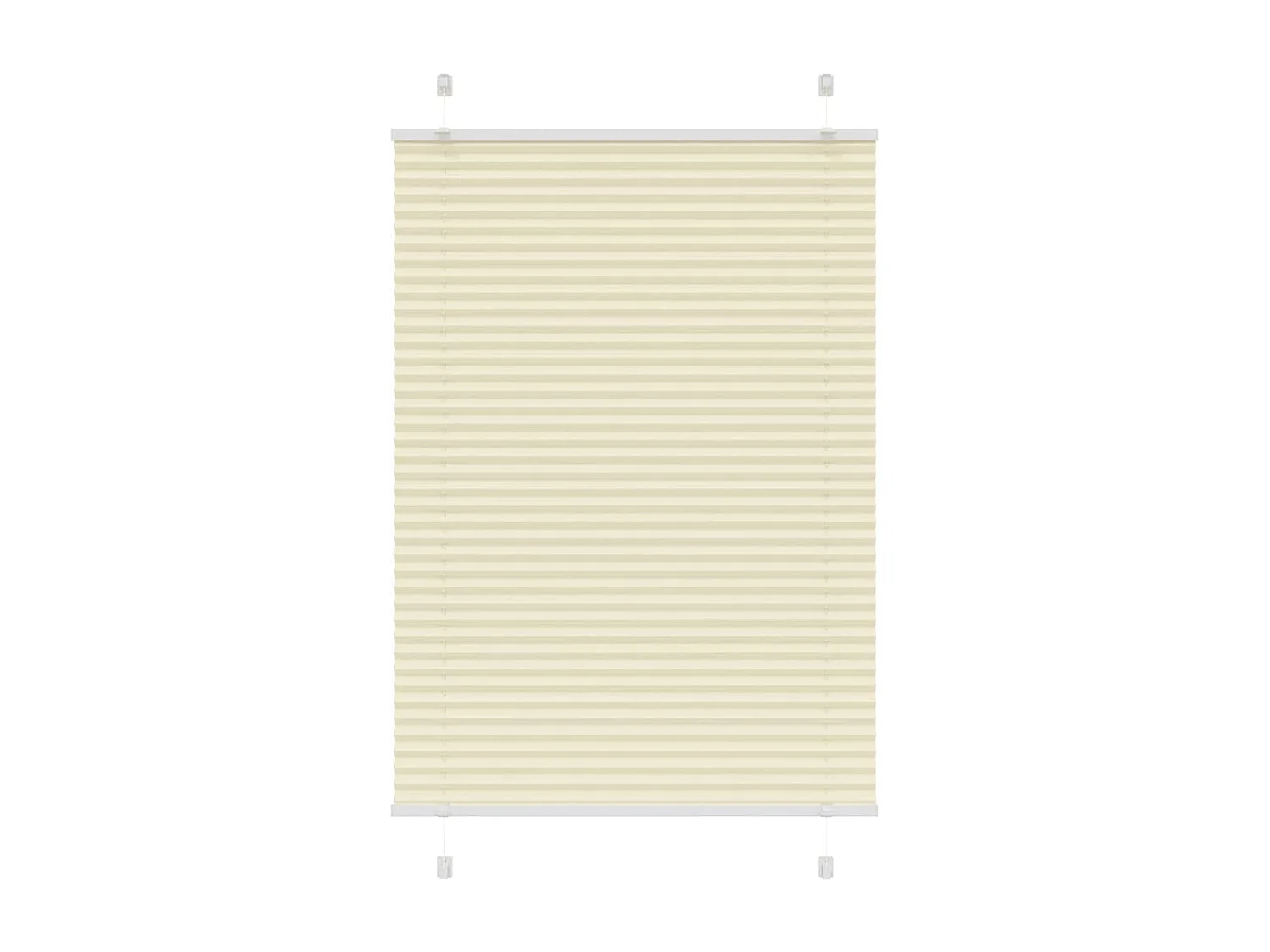 Crème plisségordijn 95x150 cm stofbreedte 94,4 cm polyester