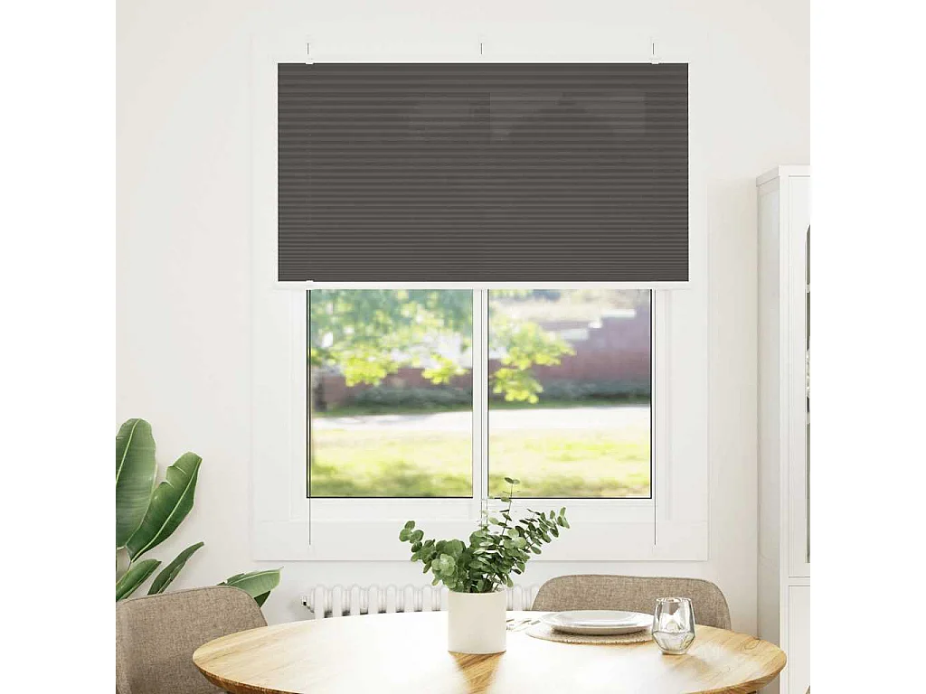 Store plissé noir 105x150 cm largeur du tissu 104,4cm polyester