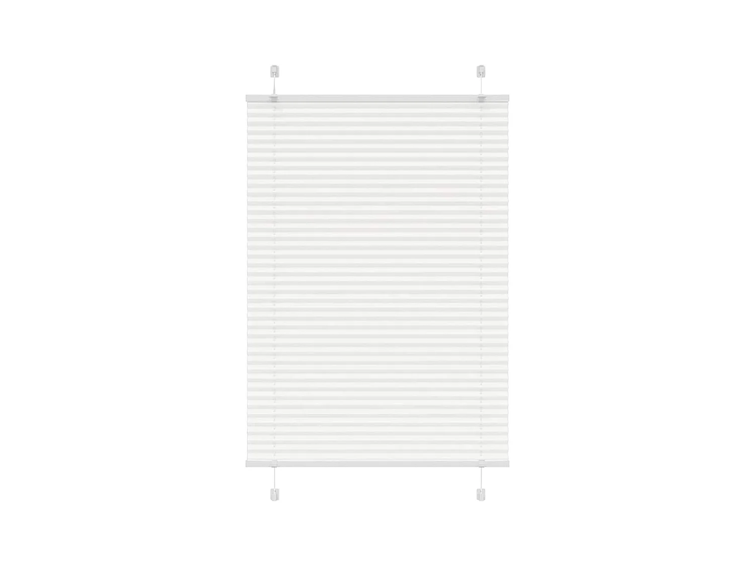 Witte plisségordijn 85x100 cm stofbreedte 84,4 cm polyester