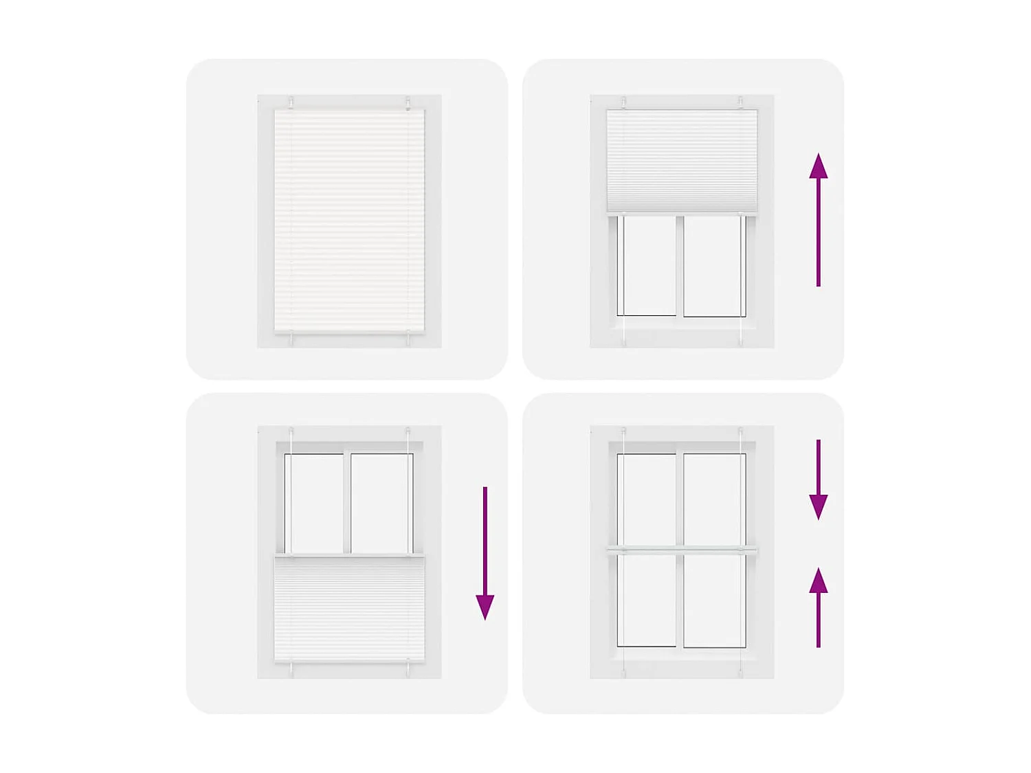 Witte plisségordijn 85x100 cm stofbreedte 84,4 cm polyester