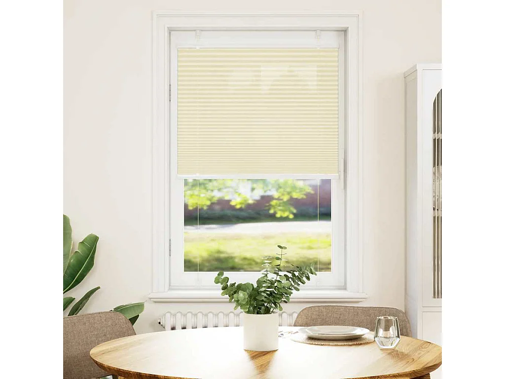 Store plissé crème 70x150 cm largeur du tissu 69,4 cm polyester