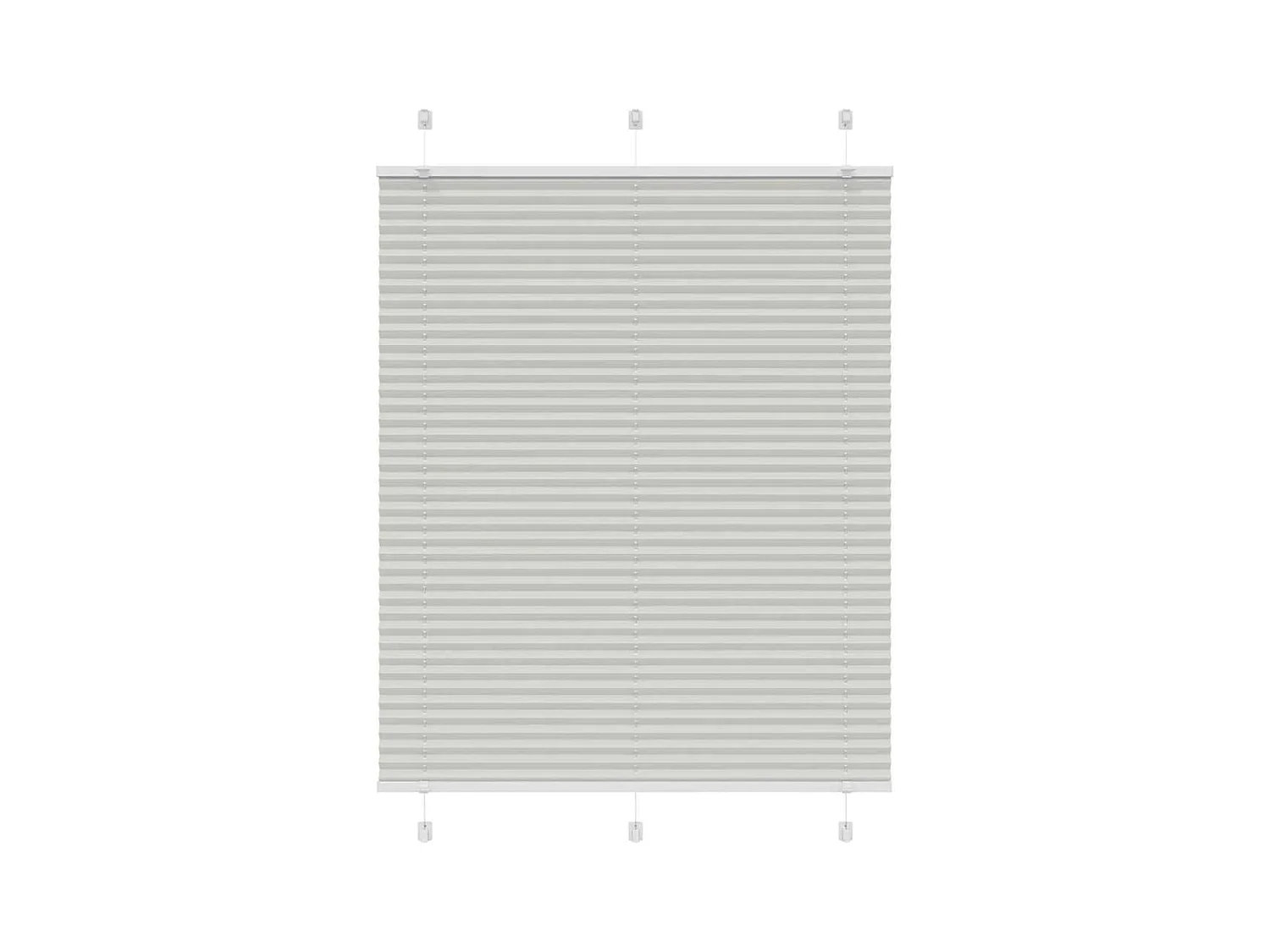 Tenda plissettata grigio chiaro 110x150cm larghezza tessuto 109,4cm