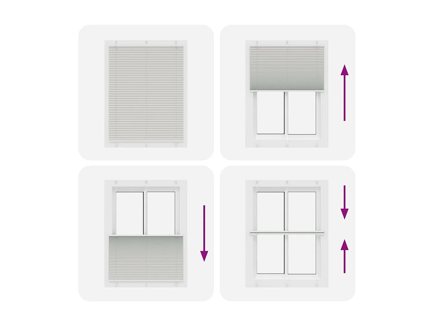 Lichtgrijs plisségordijn 110x150cm stofbreedte 109,4cm