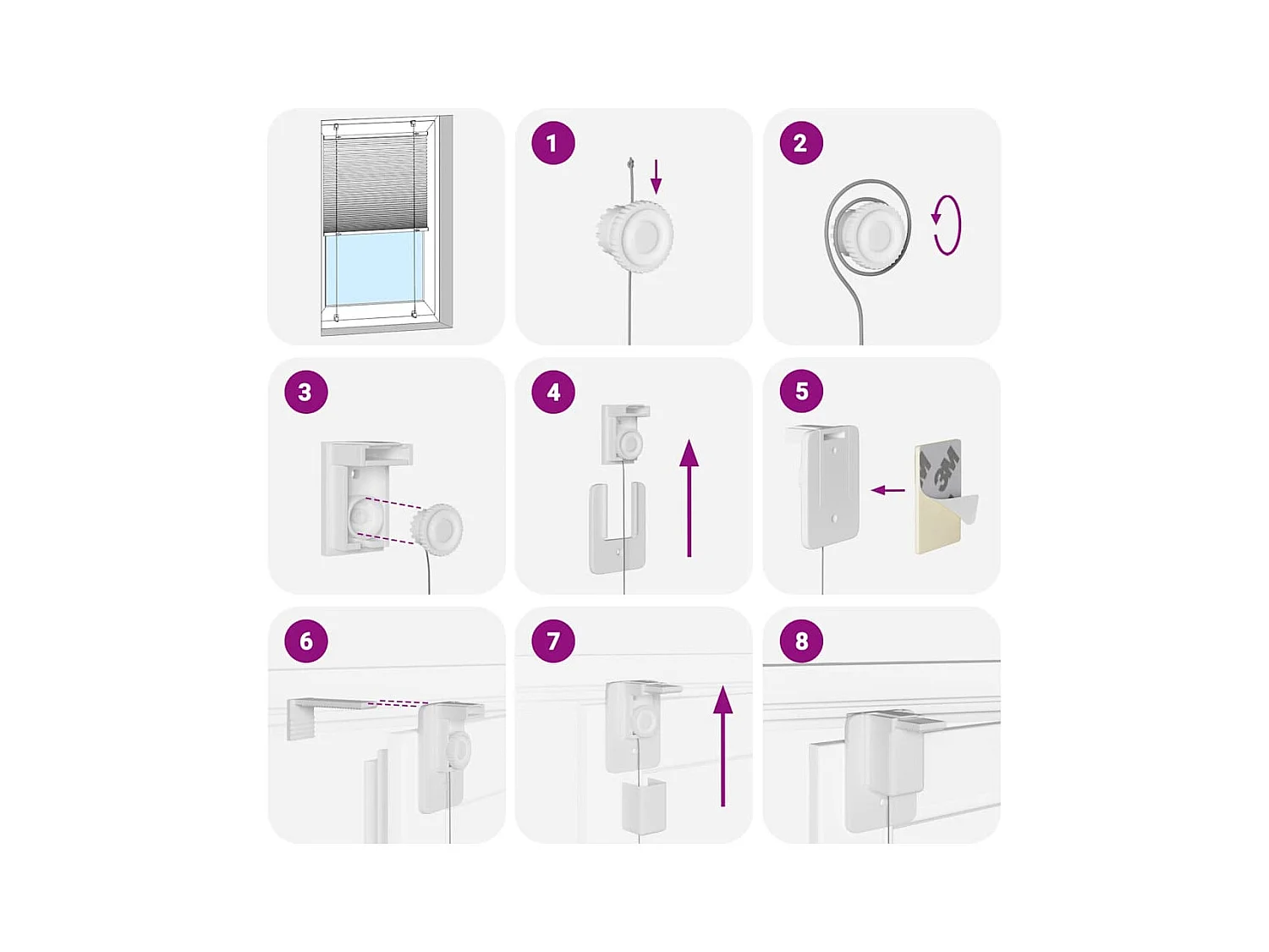 Tenda plissettata antracite 85x200 cm larghezza tessuto 84,4 cm