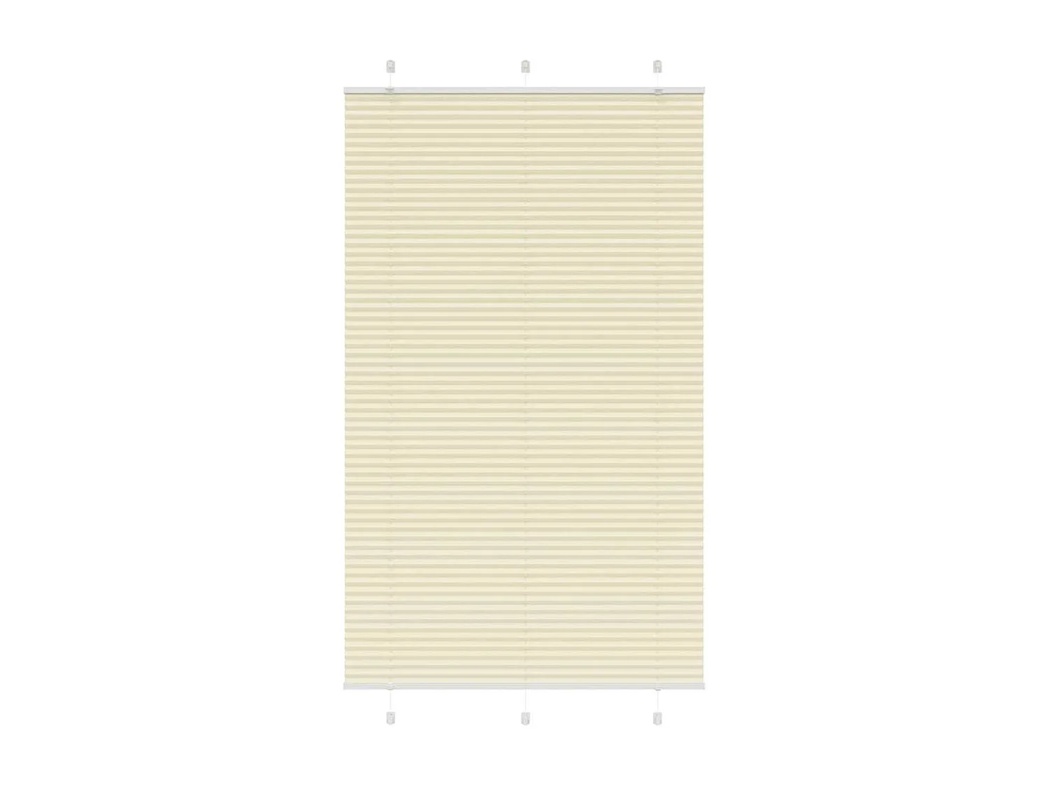 Estor plisado color crema 110x200cm ancho tela 109,4cm poliéster