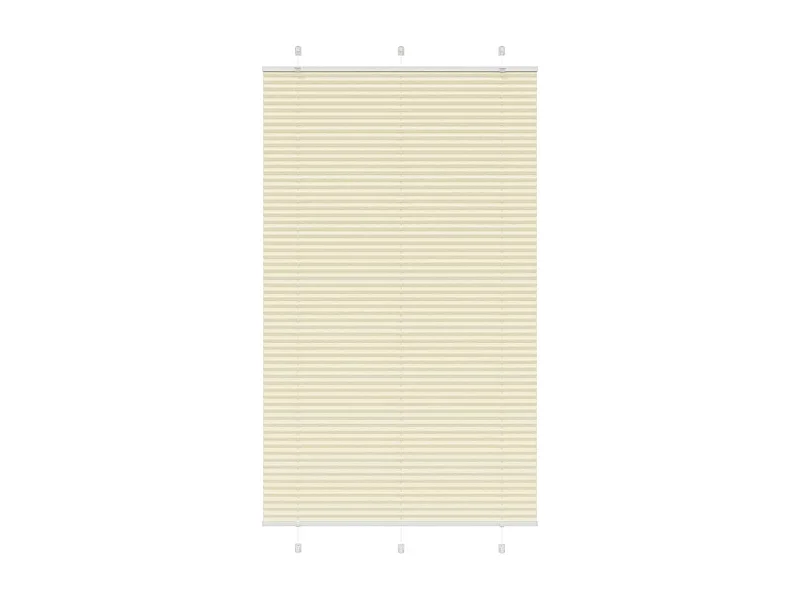 Crèmekleurige plisségordijn 110x200cm stofbreedte 109,4cm polyester