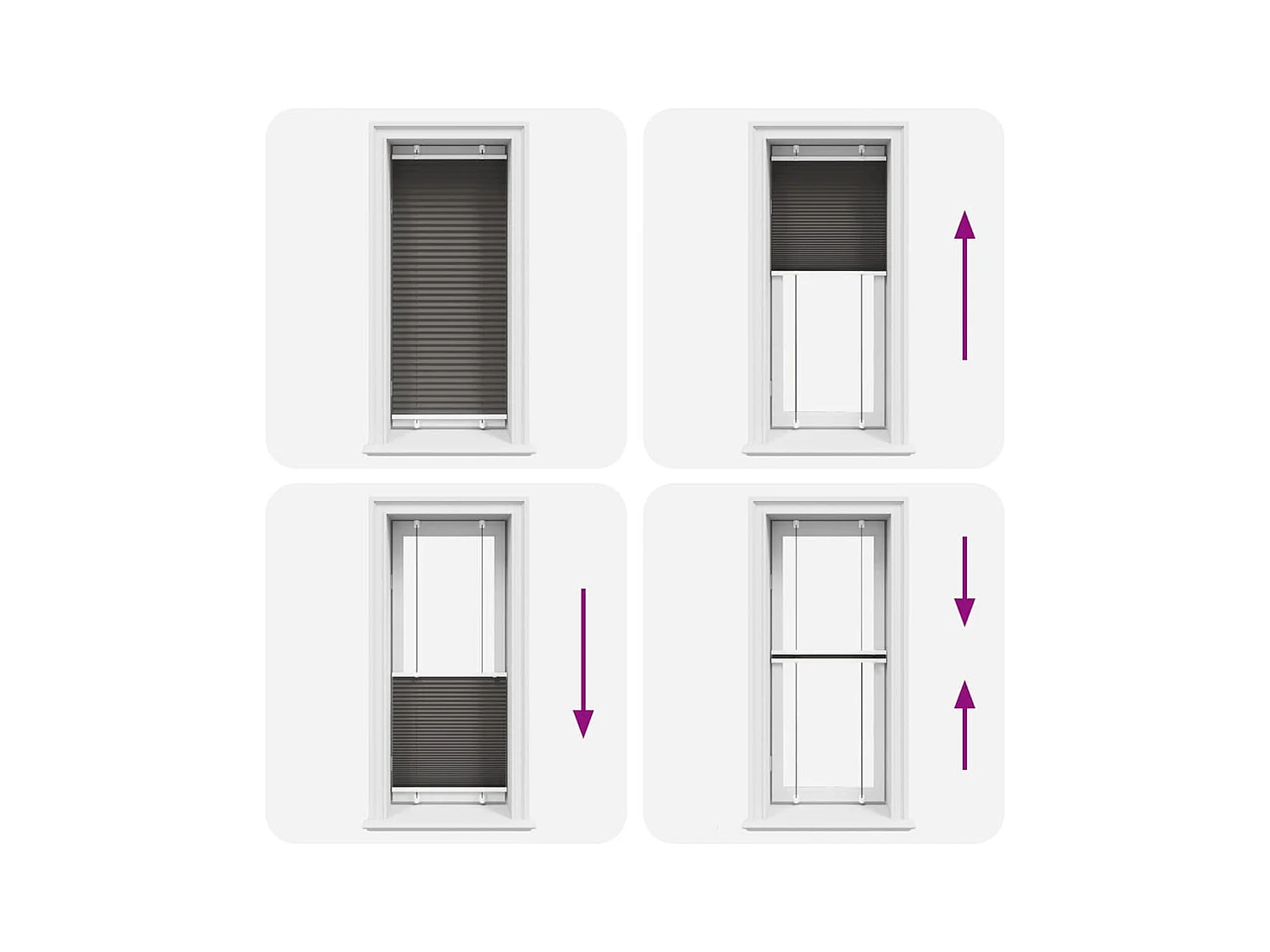 Store plissé noir 65x150 cm largeur du tissu 64,4 cm polyester