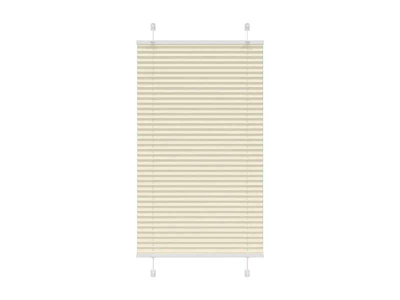 Tenda plissettata color crema 75x150 cm larghezza tessuto 74,4 cm poliestere