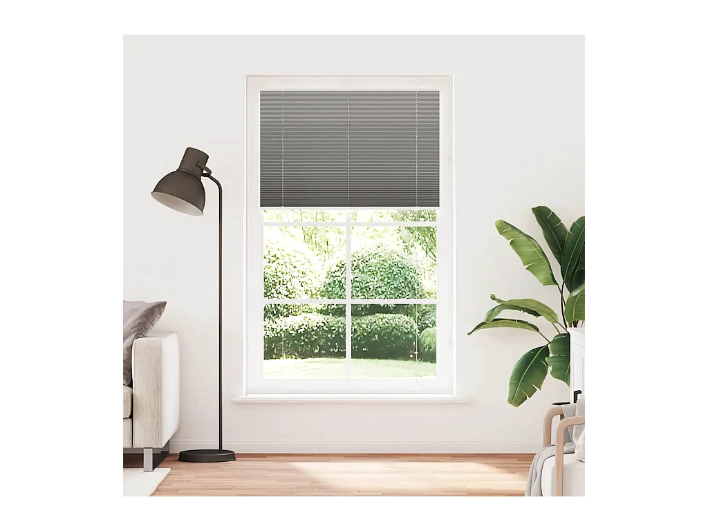 Store plissé anthracite 115x200 cm largeur du tissu 114,4 cm