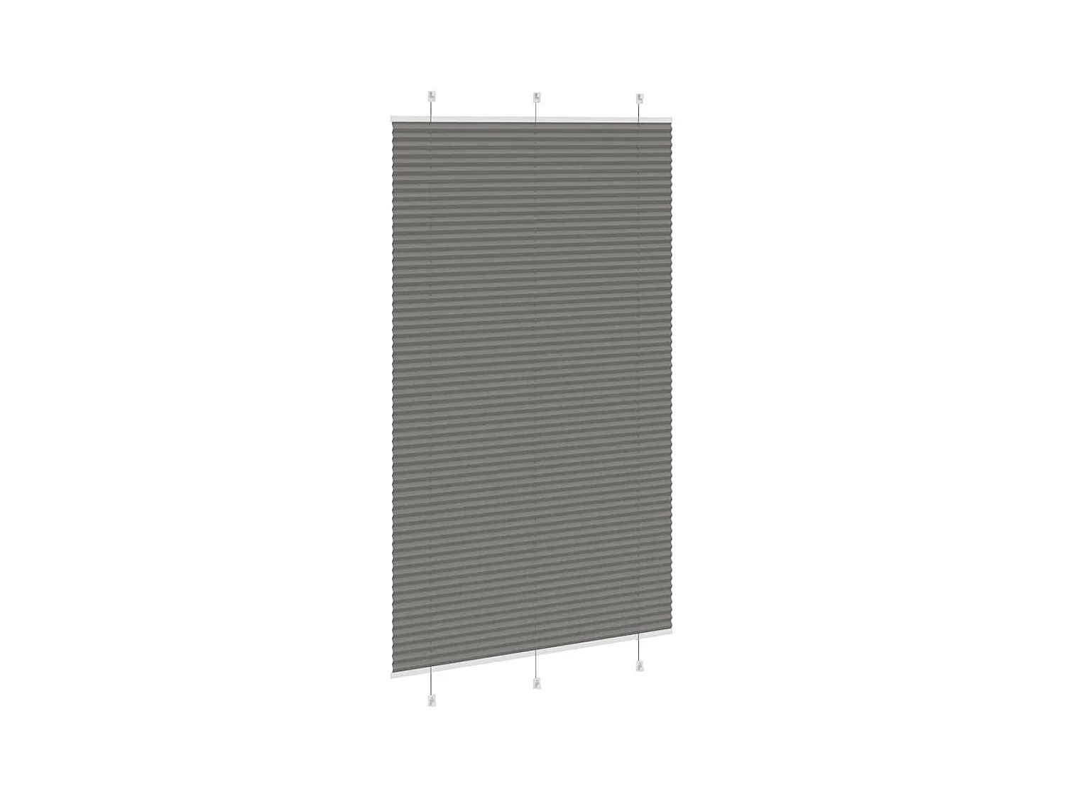 Store plissé anthracite 115x200 cm largeur du tissu 114,4 cm