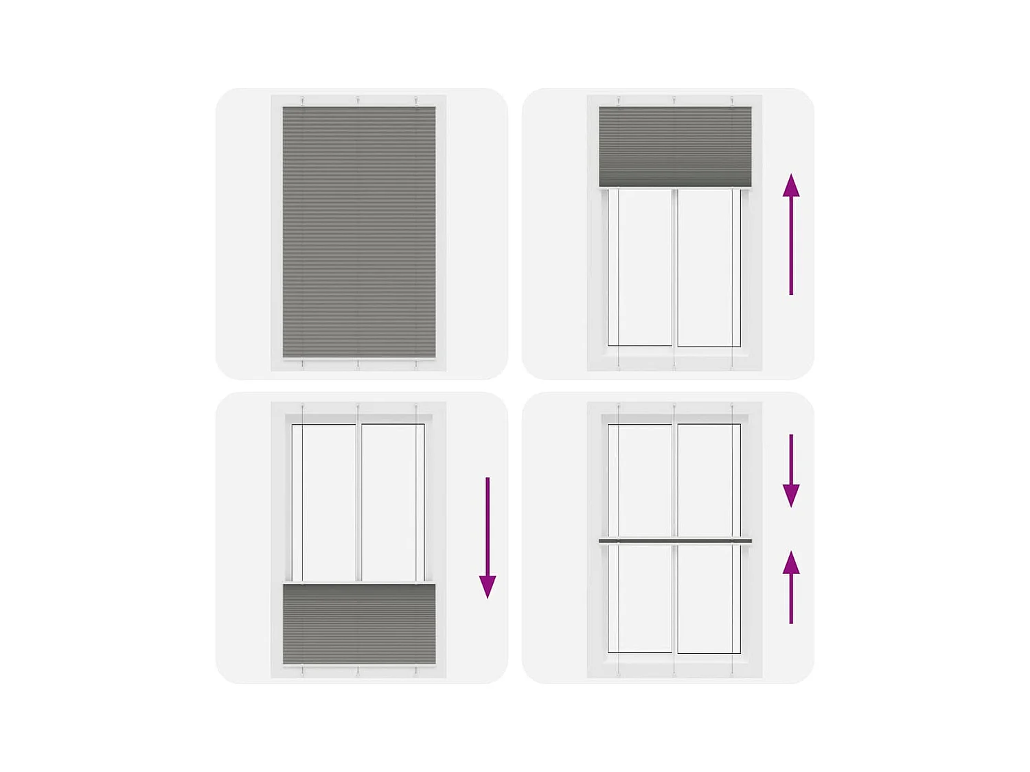 Store plissé anthracite 115x200 cm largeur du tissu 114,4 cm