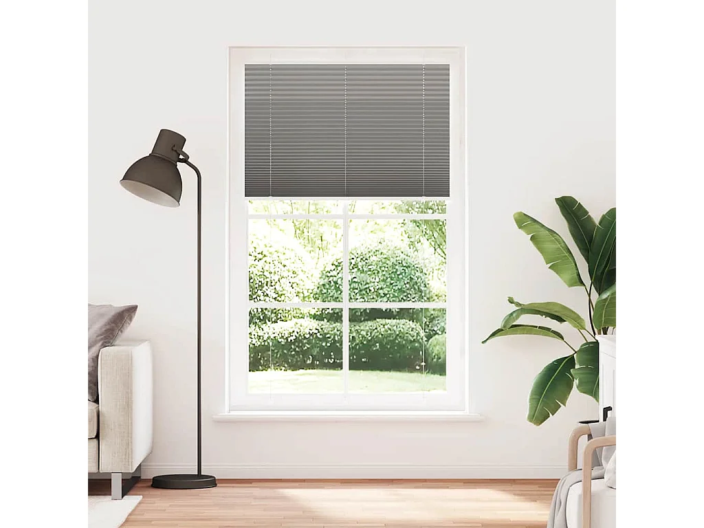 Store plissé anthracite 115x200 cm largeur du tissu 114,4 cm