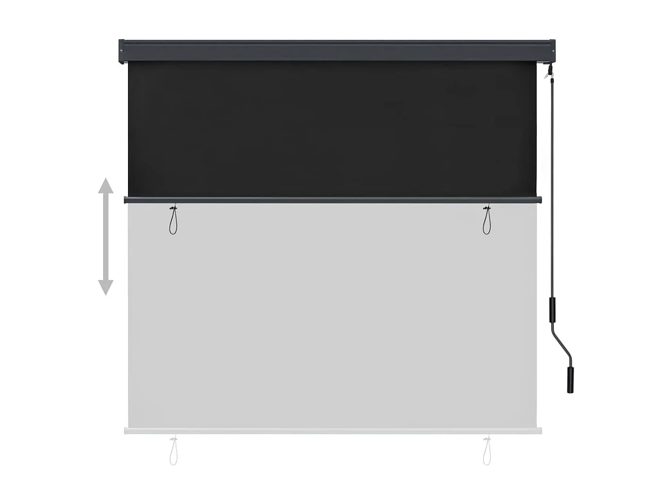 Store roulant d'extérieur 160x250 cm Anthracite