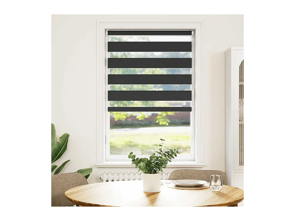 Store zèbre noir 75x100 cm largeur du tissu 70,9 cm polyester