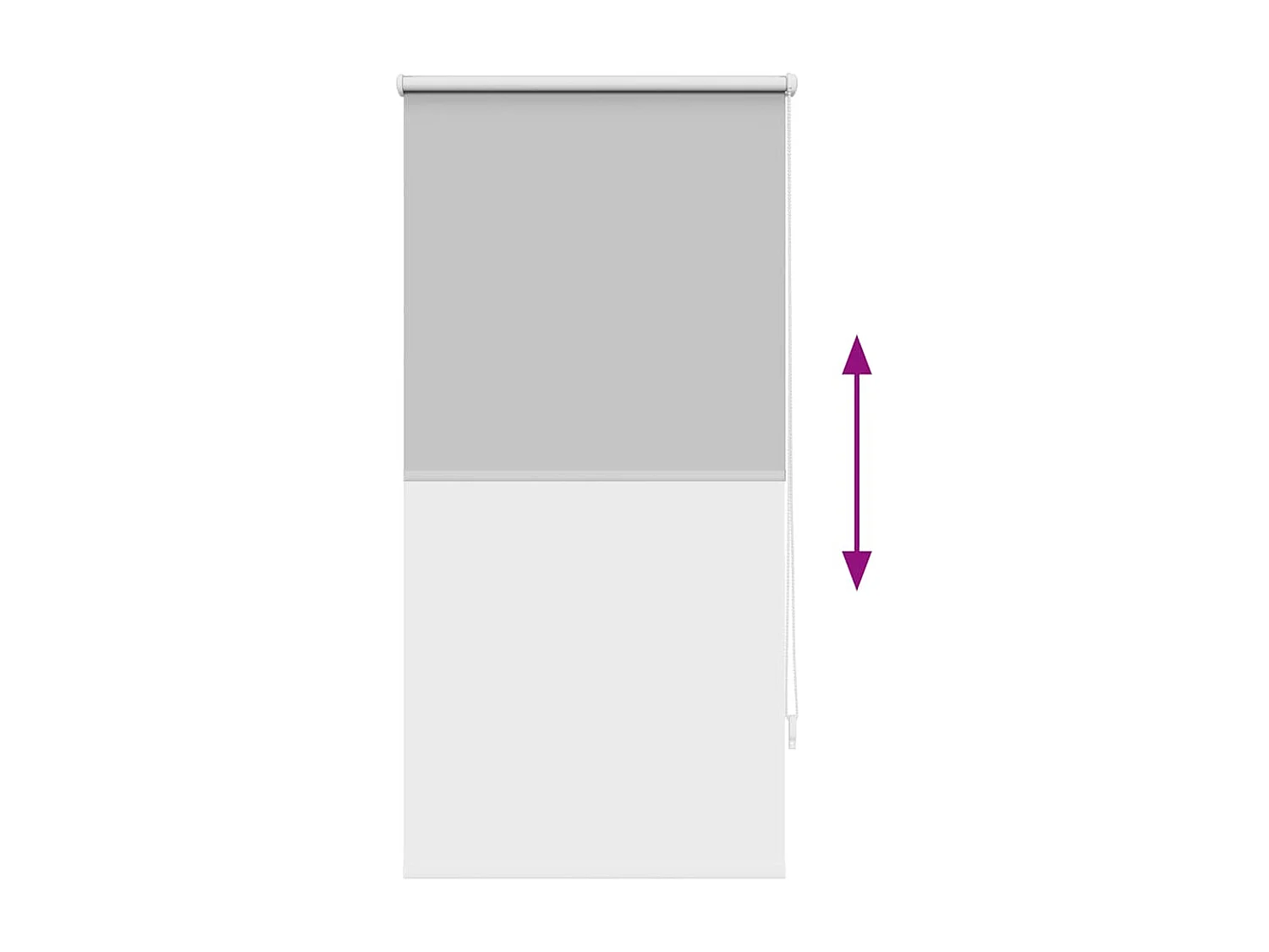 Store enrouleur occultant gris 60 x 120 cm