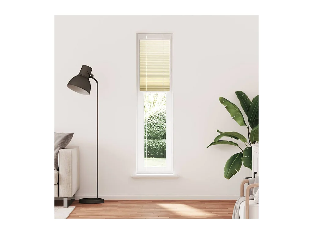 Store plissé crème 40x200 cm largeur du tissu 39,4 cm polyester