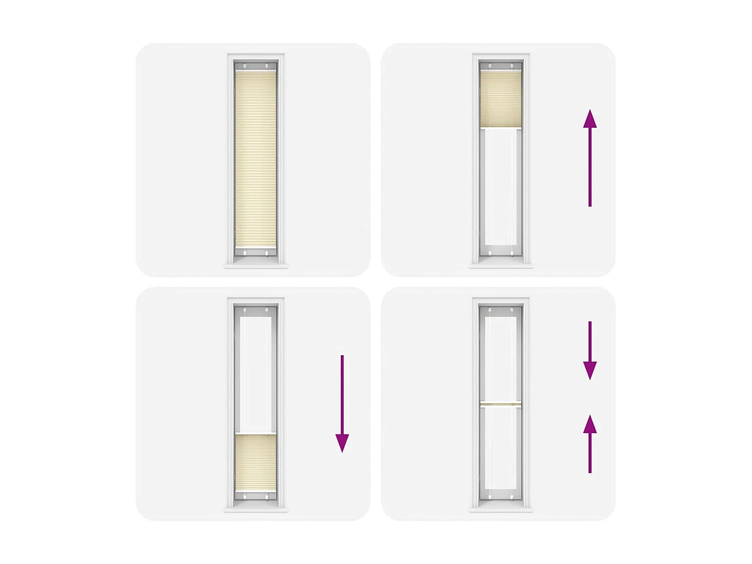 Store plissé crème 40x200 cm largeur du tissu 39,4 cm polyester