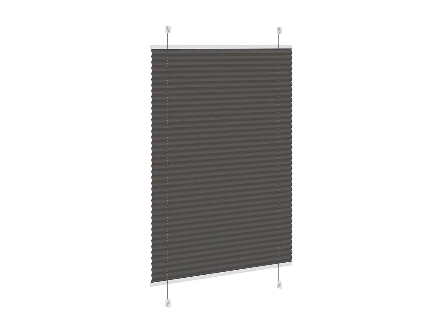 Store plissé noir 95x100 cm largeur du tissu 94,4 cm polyester