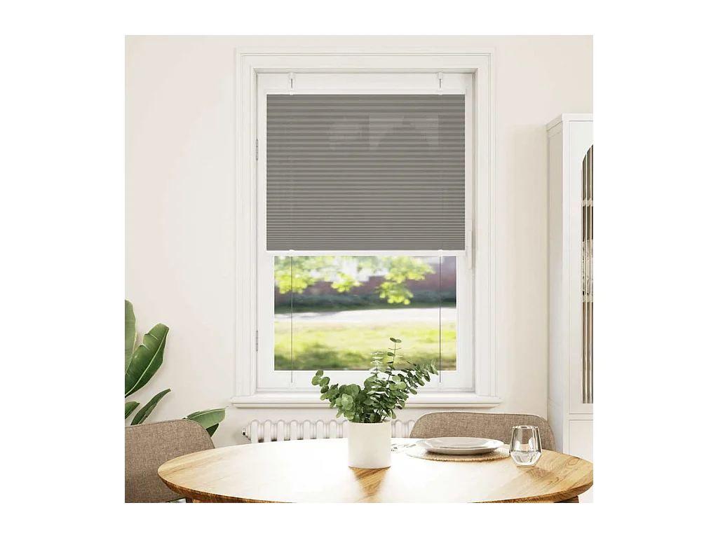 Store plissé anthracite 80x100 cm largeur du tissu 79,4 cm