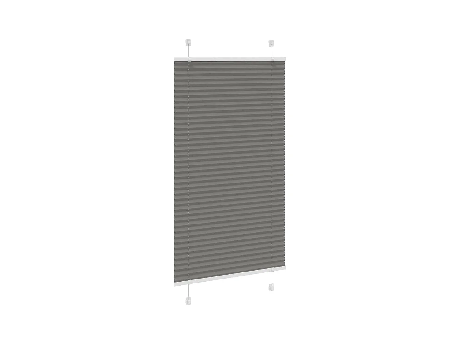 Tenda plissettata antracite 80x100 cm larghezza tessuto 79,4 cm
