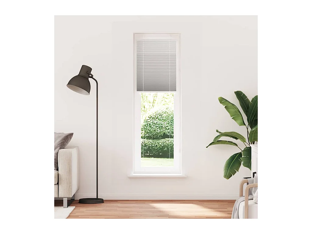 Tenda plissettata grigio chiaro 65x200 cm larghezza tessuto 64,4 cm