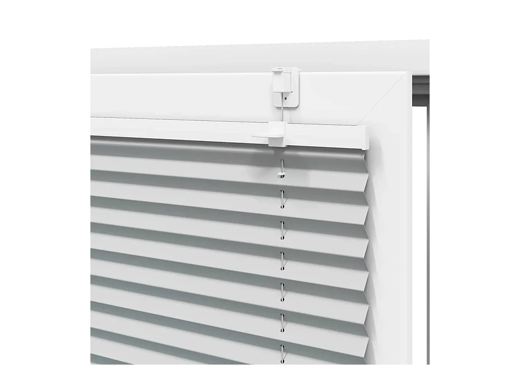 Tenda plissettata grigio chiaro 65x200 cm larghezza tessuto 64,4 cm