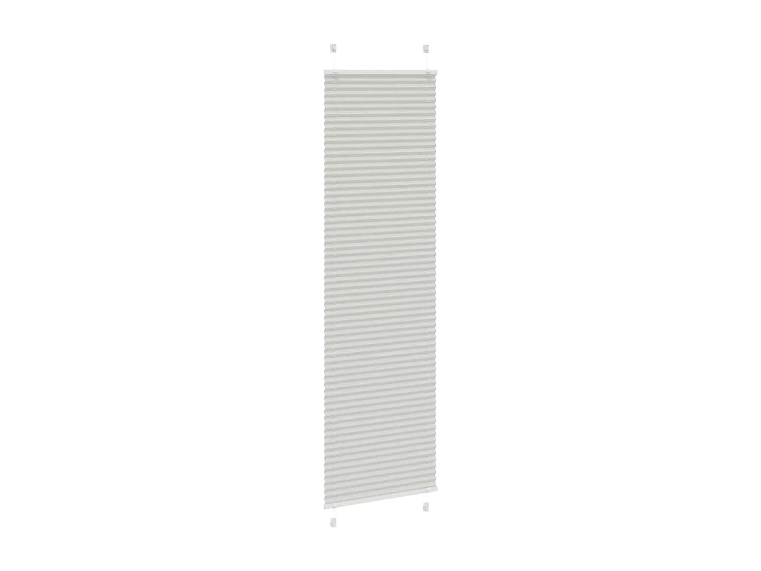 Store plissé gris clair 65x200 cm largeur du tissu 64,4 cm