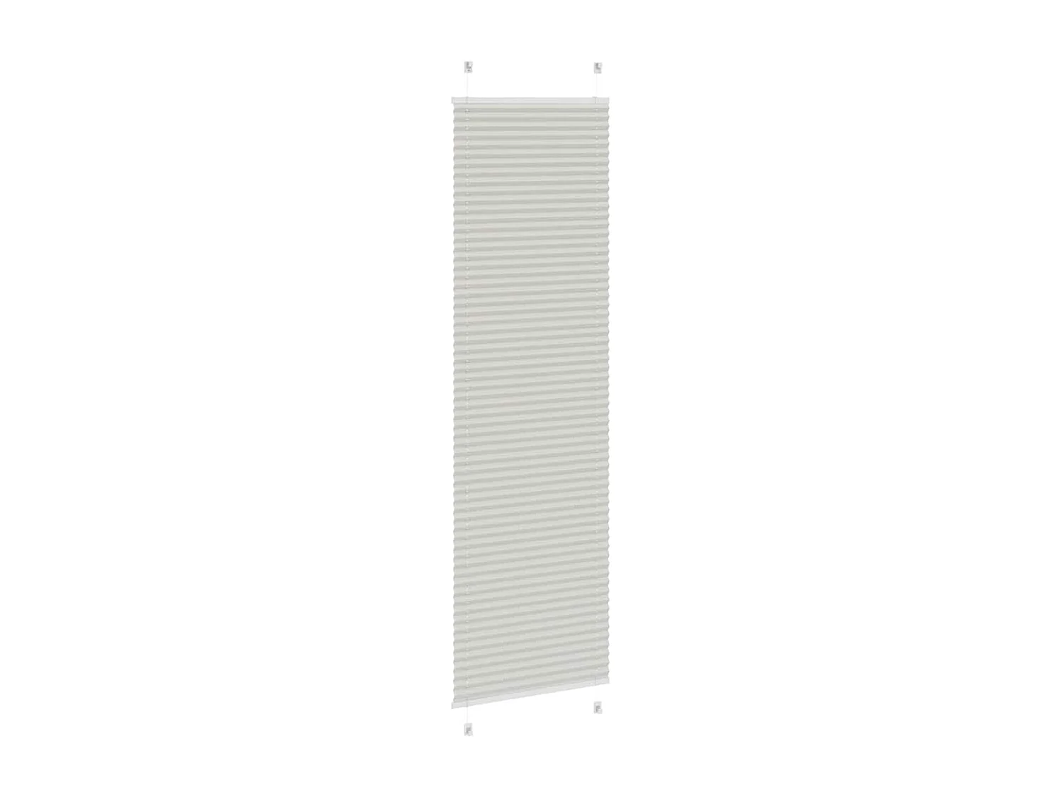 Store plissé gris clair 65x200 cm largeur du tissu 64,4 cm