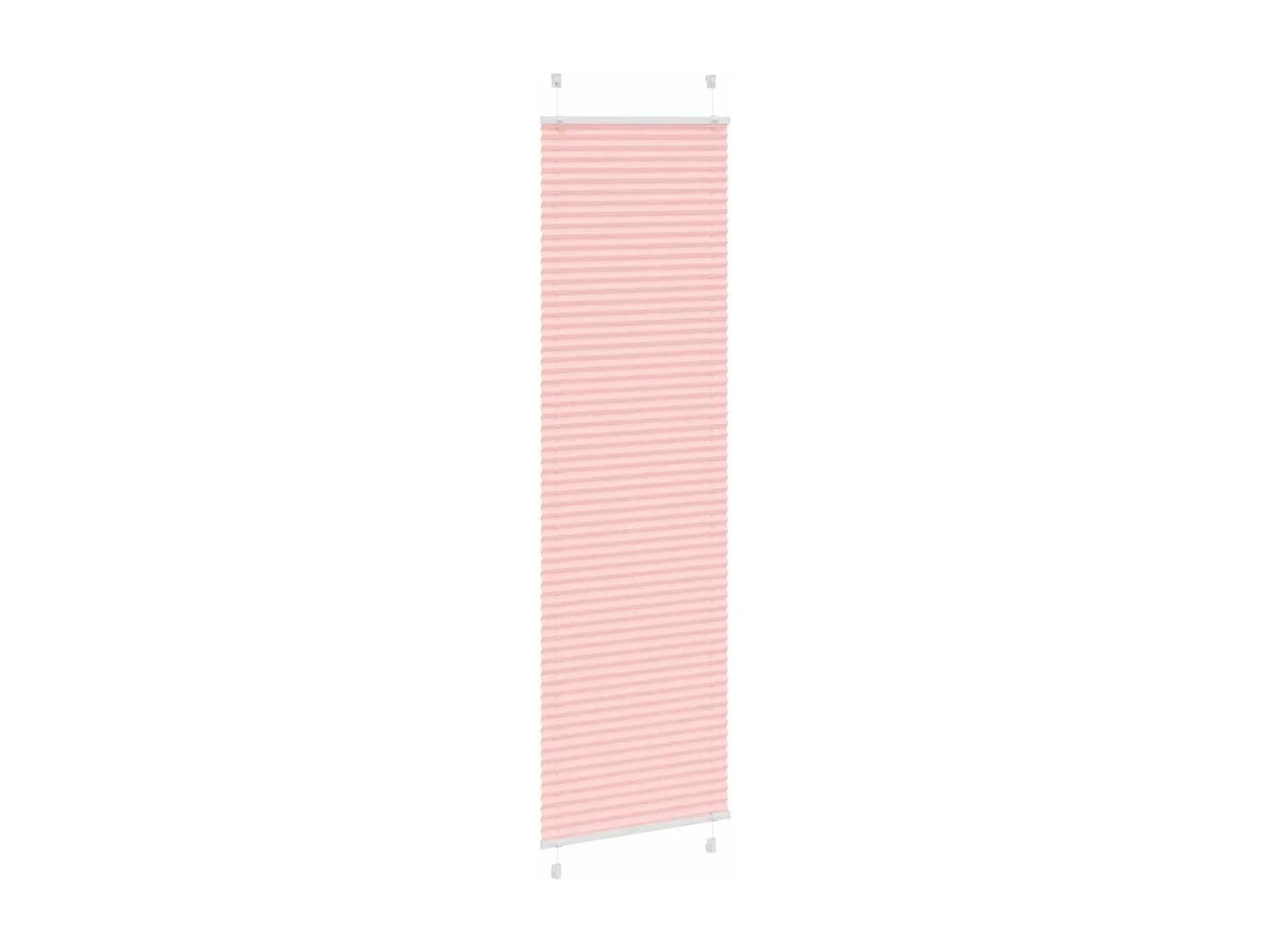 Tenda plissettata rosa 65x200 cm larghezza tessuto 64,4 cm poliestere