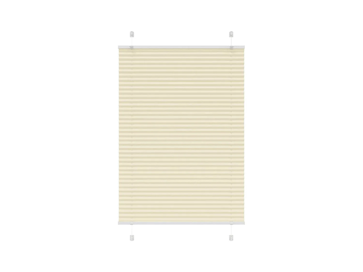 Tenda plissettata color crema 85x150 cm larghezza tessuto 84,4 cm poliestere