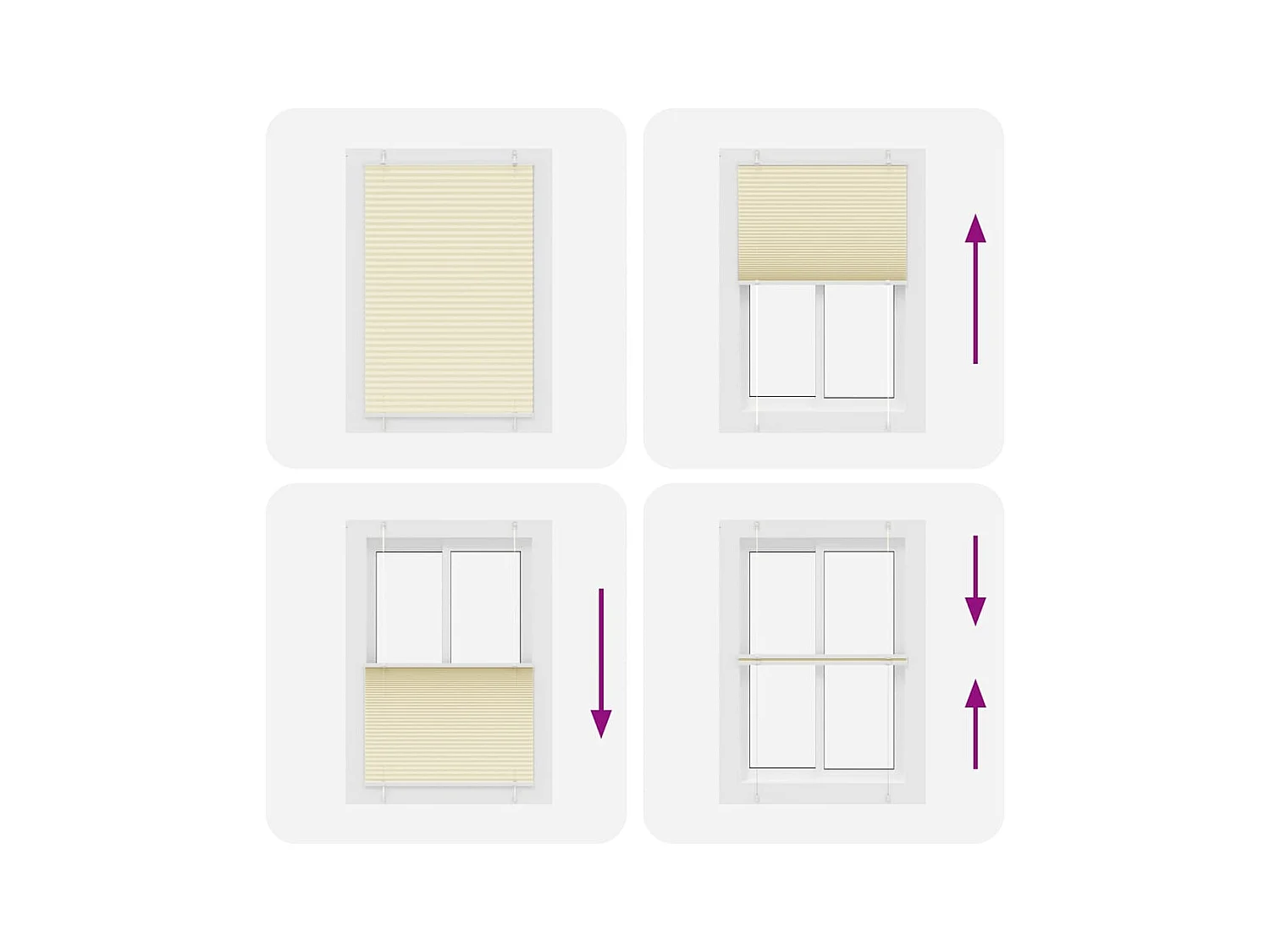 Tenda plissettata color crema 85x150 cm larghezza tessuto 84,4 cm poliestere