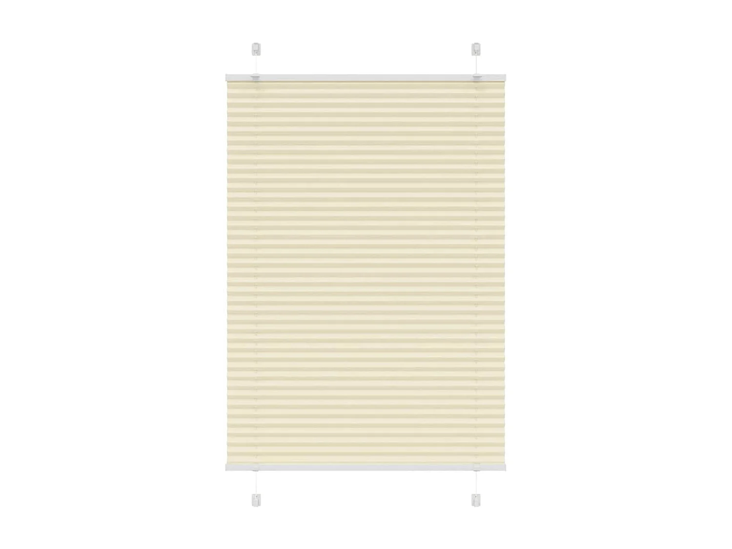 Store plissé crème 85x150 cm largeur du tissu 84,4 cm polyester