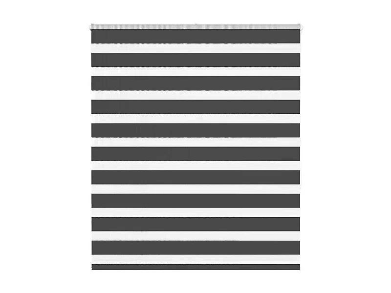 Store zèbre noir 135x150 cm largeur du tissu 130,9 cm polyester