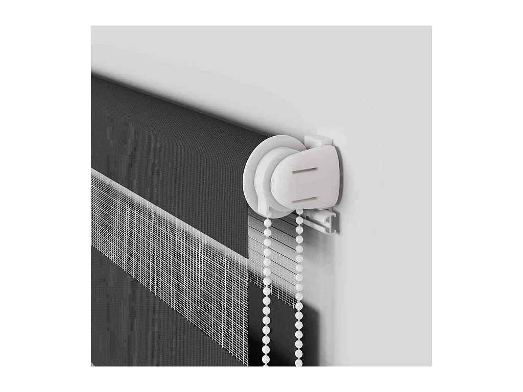 Store zèbre noir 135x150 cm largeur du tissu 130,9 cm polyester